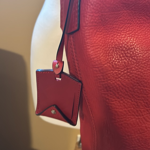 AUTHENTIC BURBERRY MEDIUM ASHBY LEATHER HOBO BAG -red - Picture 2 of 14